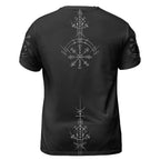 Viking T-Shirt Norse Raven Vegvisir Symbol Design