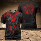 Viking T-Shirt Norse Raven Vegvisir Warrior Legacy