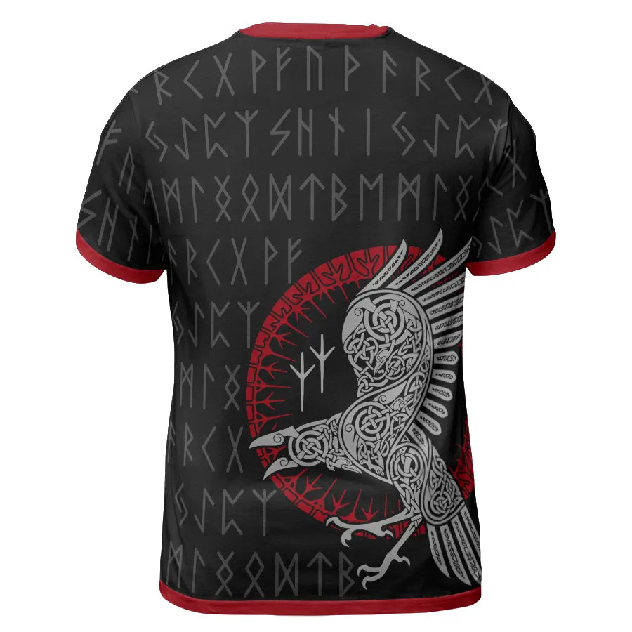 Viking T-Shirt Norse Raven Warrior Viking Runes