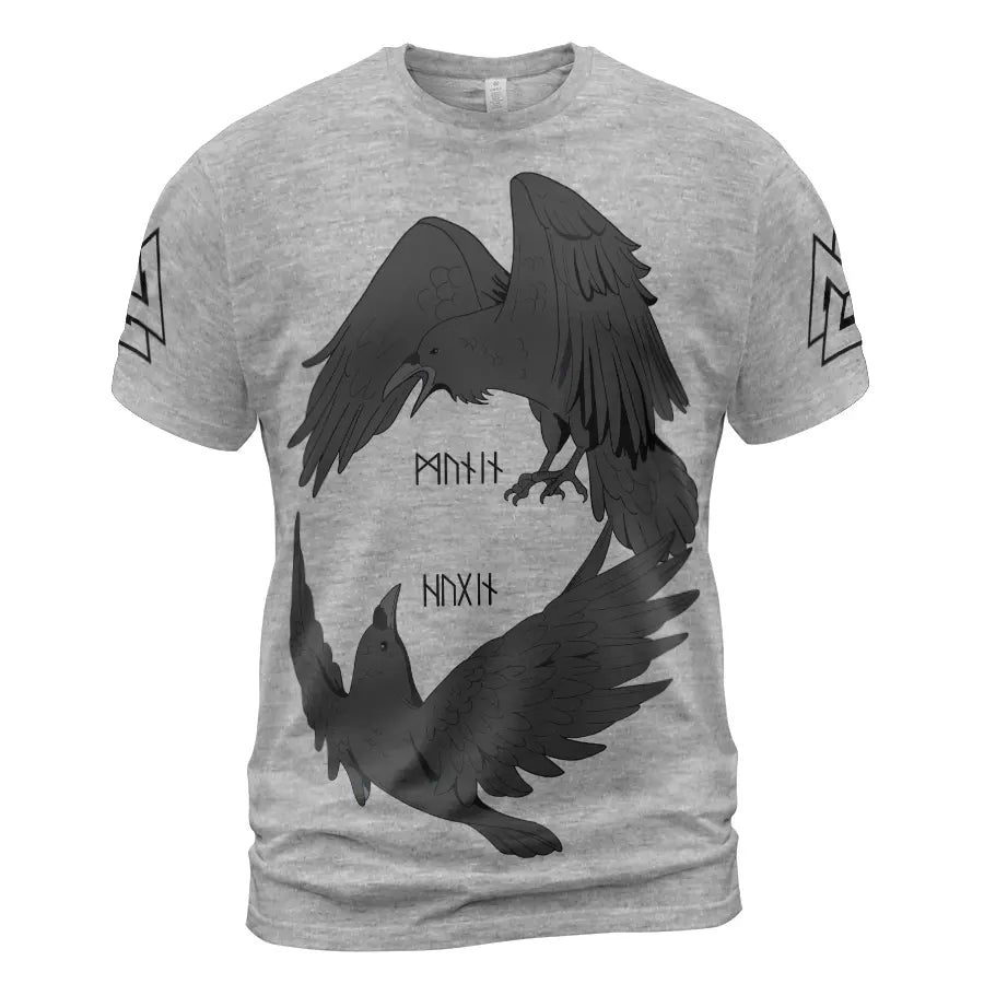 Viking T-Shirt Norse Ravens Munin and Hugin