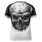 Viking T-Shirt Skull and Ulfhedinn Simple Black Design Back Print