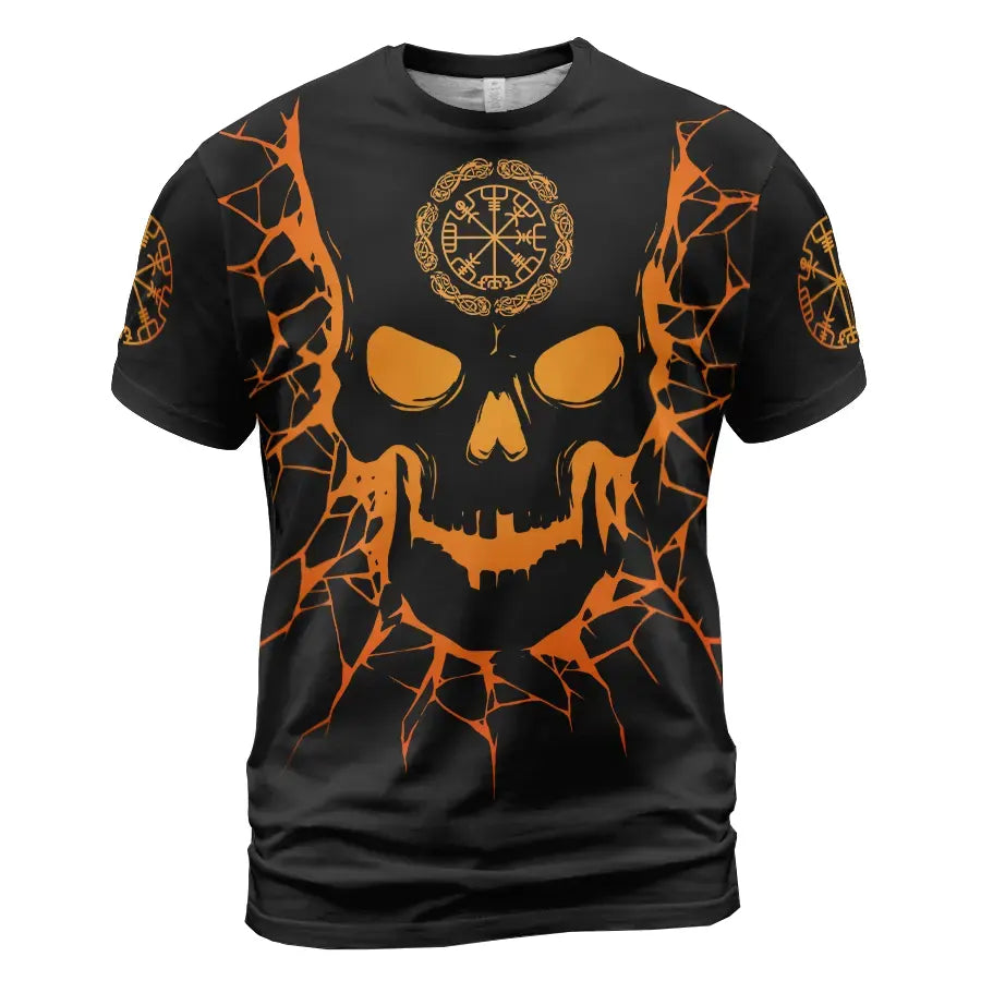 Viking T-Shirt Skull Nordic Compass Art