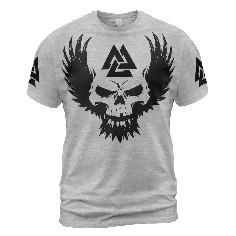 Viking T-Shirt Skull Valknut Symbol Design