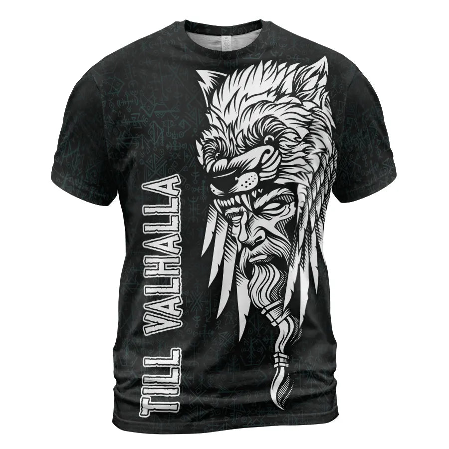 Viking T-Shirt Till Valhalla Berserker Art