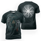 Viking T-Shirt Viking Raven Symbol Munin and Hugin Wisdom