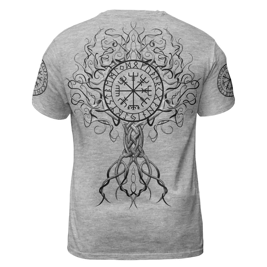 Viking T-Shirt Viking Raven Vegvisir Warrior Legacy