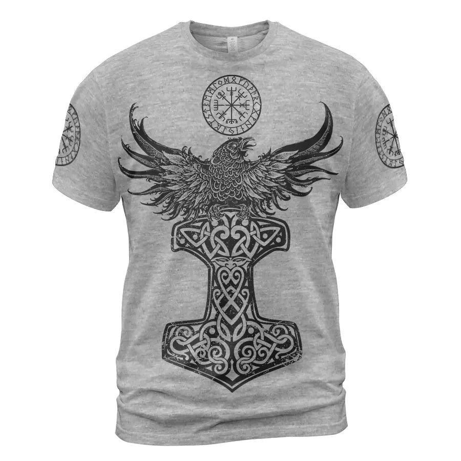 Viking T-Shirt Viking Raven Vegvisir Warrior Legacy