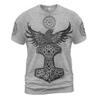 Viking T-Shirt Viking Raven Vegvisir Warrior Legacy