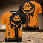 Viking T-Shirt Viking Valknut Skull Sons of Odin