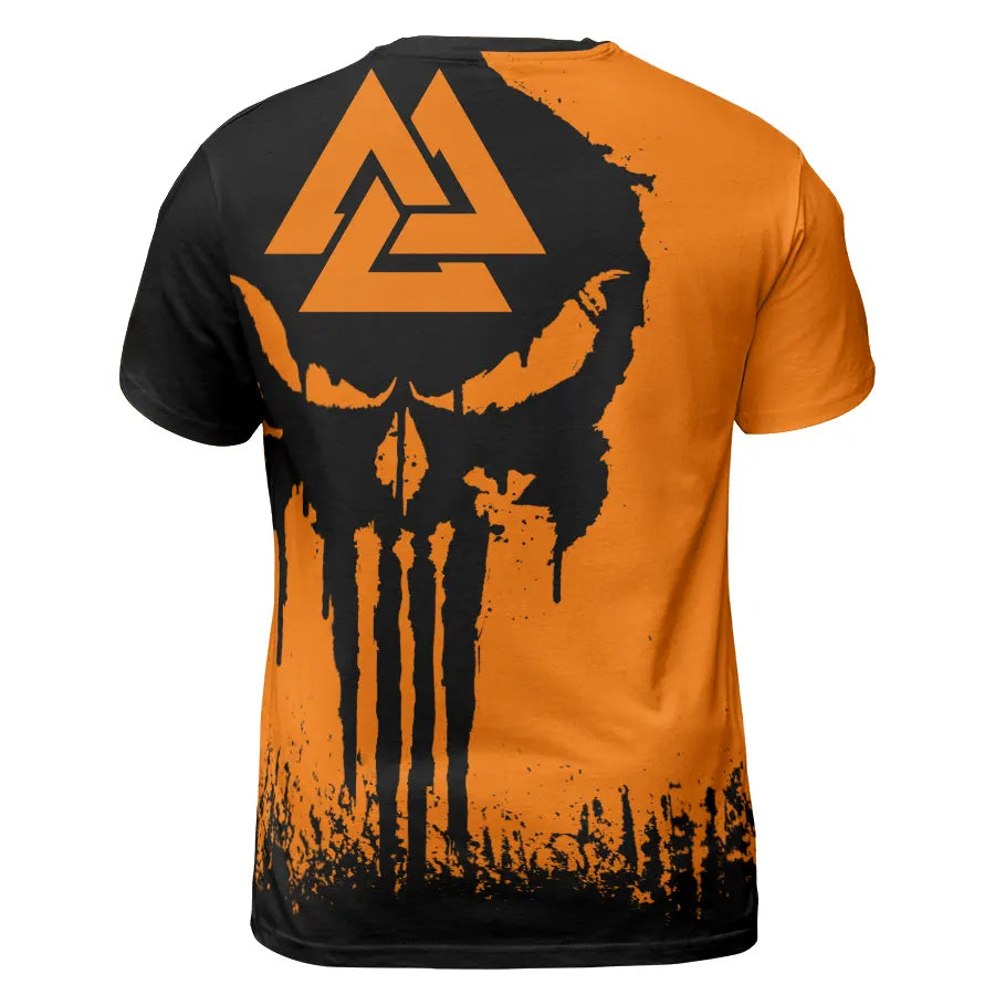 Viking T-Shirt Viking Valknut Skull Sons of Odin