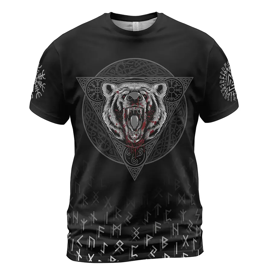 Viking T-Shirt Viking Bear and Viking Wolf Rune