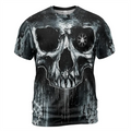 Viking T-Shirt Weathered Aegishjalmr Skull in Decay Art