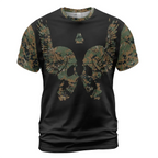 Viking T-Shirt Winged Viking Skull Art Camouflage