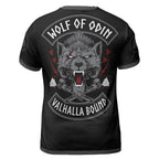 Viking T-Shirt Wolf of Odin Valhalla Bound Saga