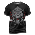 Viking T-Shirt Wolf of Odin Valhalla Bound Saga
