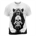 Viking T-Shirts Fierce Berserk T-Shirts with Yggdrasil Symbol
