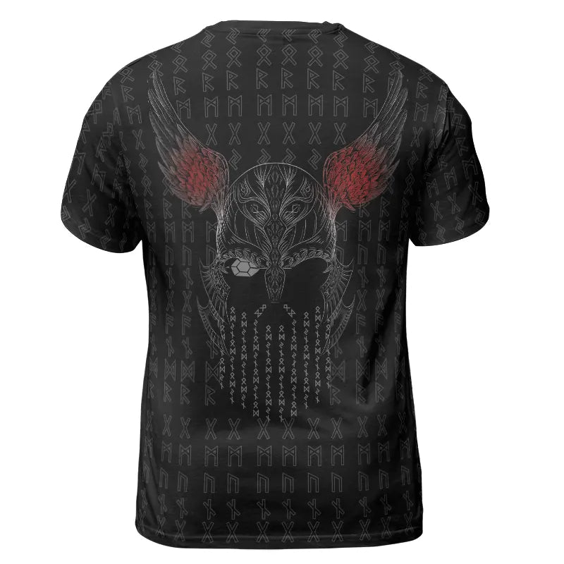 Viking T-Shirts Jormungandr Rune and Odin Norse Power