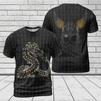 Viking T-Shirts Jormungandr Rune and Odin Norse Power