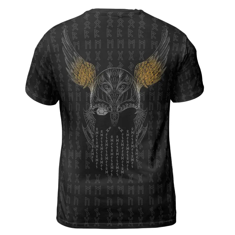 Viking T-Shirts Jormungandr Rune and Odin Norse Power
