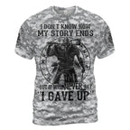 Viking T-Shirts Never Say "I Gave Up" Warrior Spirit