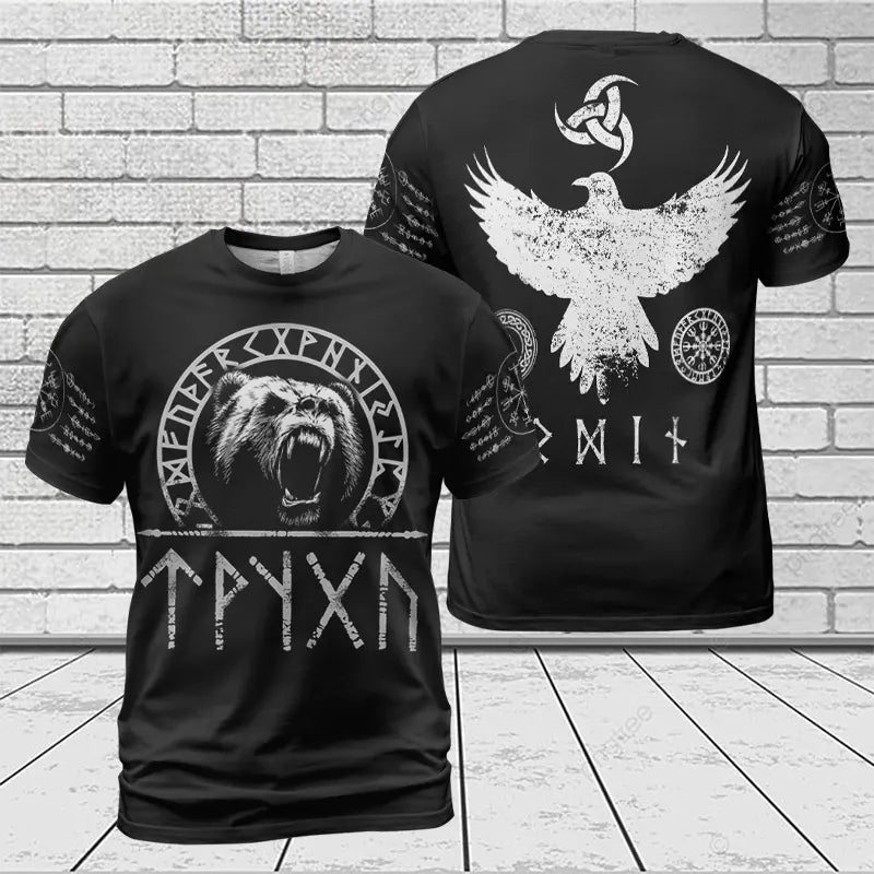 Viking T-Shirts Norse Mythology Bears and Rune Power