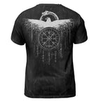 Viking T-Shirts The Jörmungandr Amulet with Symbol Vegvisir