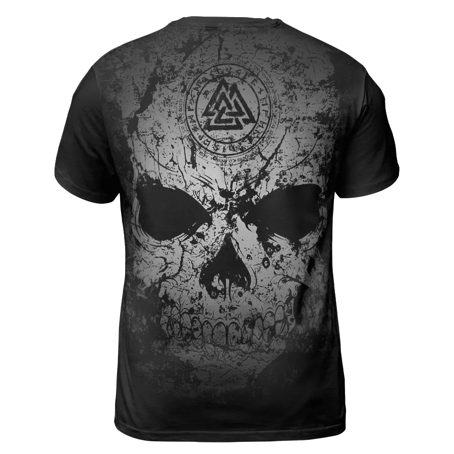 Viking T-Shirts Valknut Rune with Viking Skull Art