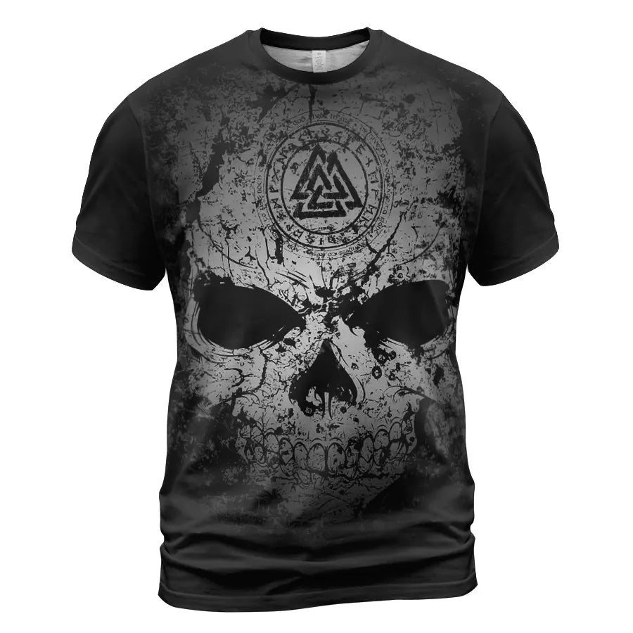 Viking T-Shirts Valknut Rune with Viking Skull Art