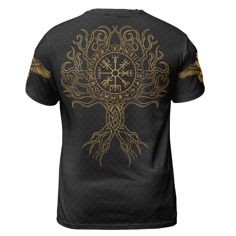 Viking T-Shirts Viking Compass Rune Celtic Tree of Life