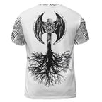 Viking Tees Bearded Viking Skull with Norse Axe