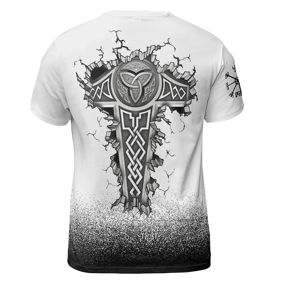 Viking Tees Norse Raven and Odin Valknut Symbol