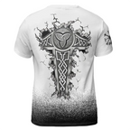 Viking Tees Norse Raven and Odin Valknut Symbol