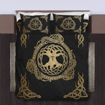 Viking Quilt Bedding Set – Celtic Tree of Life Harmony Design Viking Quilt Bedding Set – Celtic Tree of Life Harmony Design