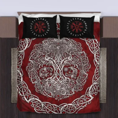 Viking Quilt Bedding Set – Metal Tree of Life Iconic Design