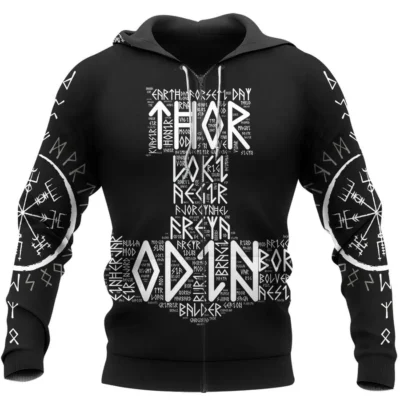 Viking Hoodies – Hammer of Thor – Odin – Valhalla Legacy