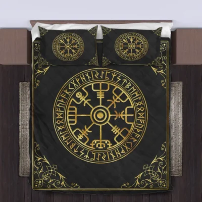 Viking Quilt Bedding Set – Viking Compass Legendary Guide