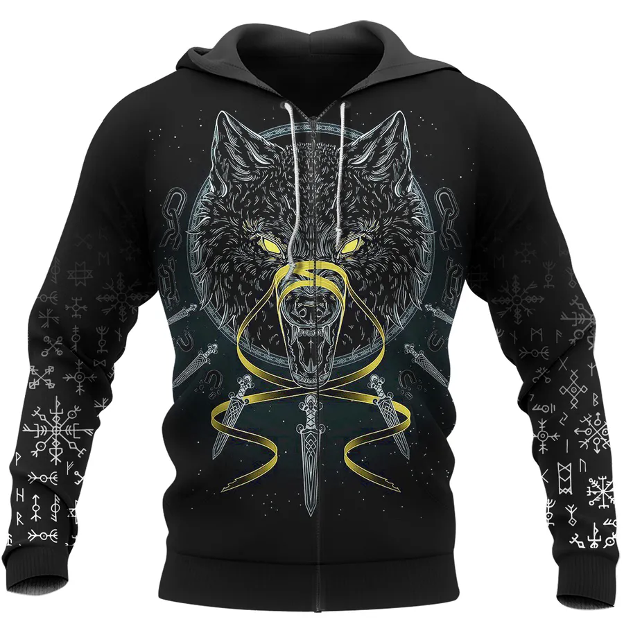 Hoodie Viking – Fenrir Artwork – Odin Art Legendary Style Hoodie Viking – Fenrir Artwork – Odin Art Legendary Style