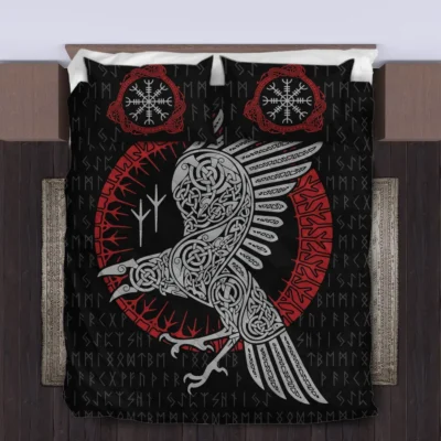 Viking Quilt Bedding Set – Viking Raven Epic Design