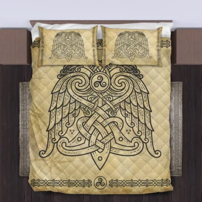 Viking Quilt Bedding Set – Viking Celtic Raven Legendary Spirit