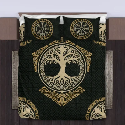 Viking Quilt Bedding Set – Tree of Life Celtic Sacred Design Viking Quilt Bedding Set – Tree of Life Celtic Sacred Design