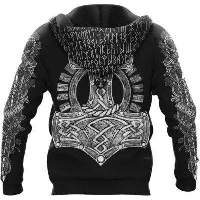 Hoodie Viking – Norse Warrior Spirit – Mjolnir Art Legacy