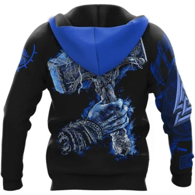 Hoodie Viking – Sons of Odin – Rune Mjolnir Power