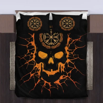 Viking Quilt Bedding Set – Viking Skull Art Fearless Design