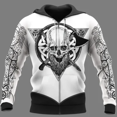 Hoodie Viking – Hoodie Skull – Norse Axe Warrior Design