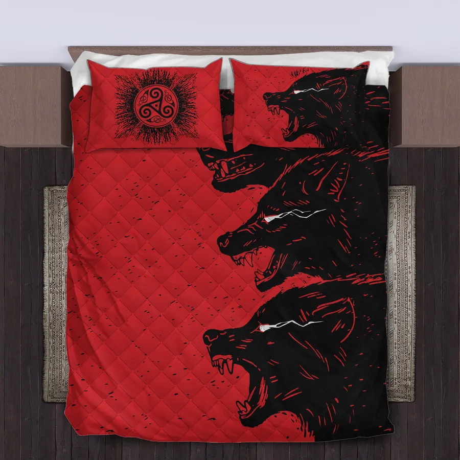 Viking Quilt Bedding Set – Viking Wolf Art Fierce Legacy Viking Quilt Bedding Set – Viking Wolf Art Fierce Legacy