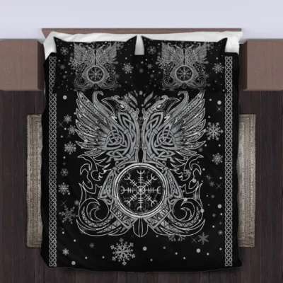 Viking Quilt Bedding Set – Viking Raven Legendary Spirit