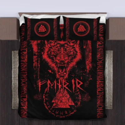 Viking Quilt Bedding Set – Norse Raven Mystic Design