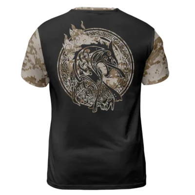 Norse T Shirts – Viking Skull Drawing Warrior Design