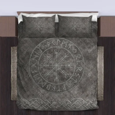 Viking Quilt Bedding Set – Awe of Helm Rune Sacred Protection