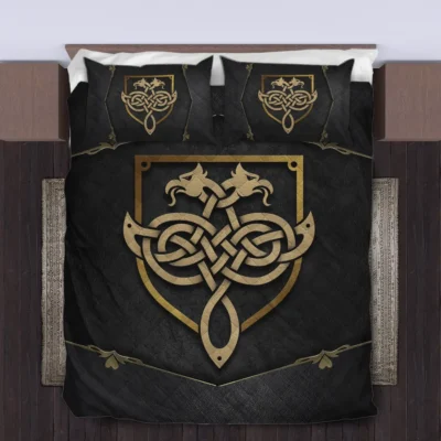 Viking Quilt Bedding Set – Double-Headed Eagle Celtic Power